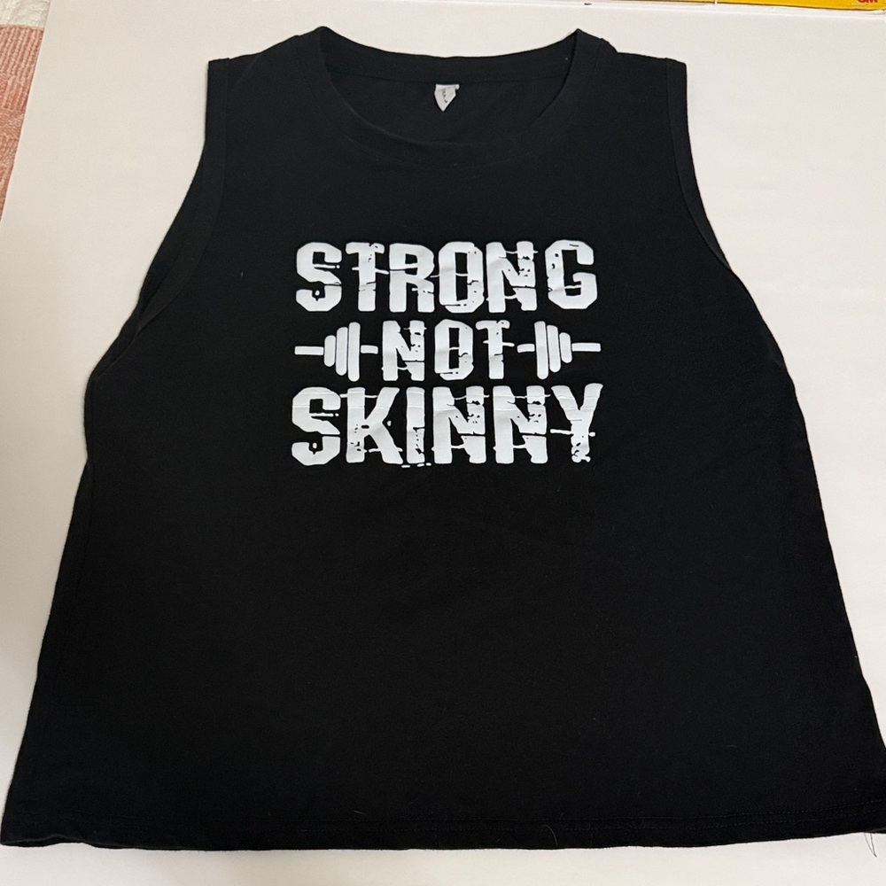 Empowering Black Muscle Tee with Motivational Print